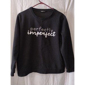 Black Perfectly Imperfect Sweatshirt, size 0 or XL girls by Shein Curve